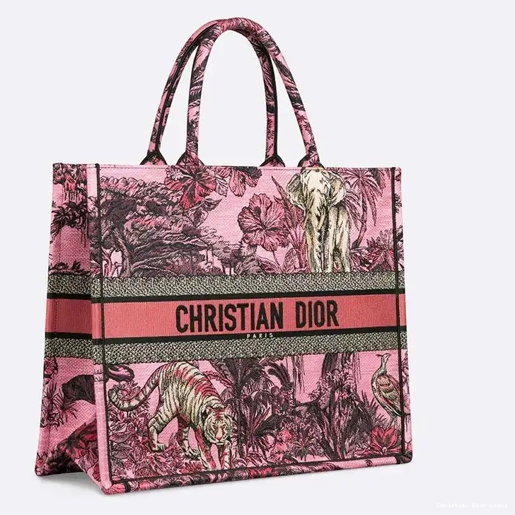 Cheap De Dior Canvas Motif Book Jouy Toile Tote Voyage Pink 0408 Luxury